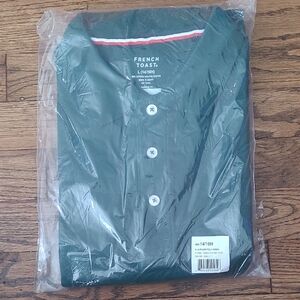 French Toast Green Lightweight Shirt Junior Large 14/16 H